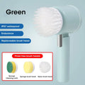 2025 Cordless Electric Spin Scrubber with 5 Brushes,IPX7 Waterproof Rechargeable Bathroom Cleaner for Tile/Shower/Grout Cleaning