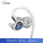 New Celest Phoenixcall Headphones 1DD+2BA+2 Flat Panel Driver in-Ear Earphone Monitors 5 Hybrid Drivers Headset for IEMs Cable