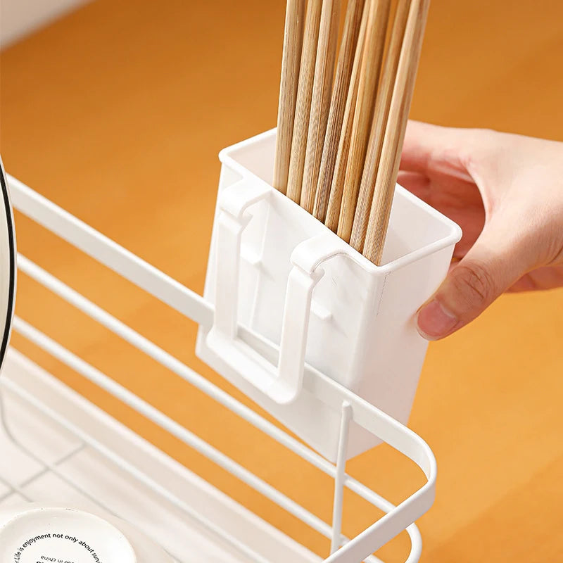 Tableware Tube Hanging Organizer Metal Kitchen Accessories Cutlery Holder Spoon Fork Chopsticks Tableware Draining Rack Kitchen