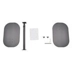 C-Shape Side Table Sofa Side Table with Dense Board and Iron Top 360° Swivel Height Adjustable for Cosmetics Book Laptop 45*30cm
