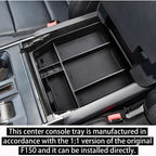 Center Console Organizer Tray Compatible 2021 2022 2023 2024 Ford F150 Accessories, Console Organizer Armrest Tray Insert Contai