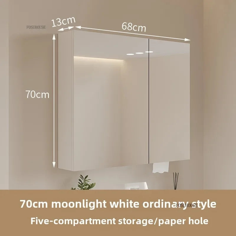 Bathroom Wall Mounted Mirror Cabinet Modern Smart Bathroom Cabinets with Mirror Creative Bathroom Storage Cabinet Home Furniture