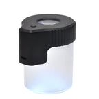 LED Glass Tobacco Jar Bottle Box with Magnifier Sealed Vacuum Herb Tobacco Jar Box Bottle Tobacco Storage Bottle Jar Container