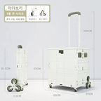 Lightweight Brushed Trolley Luggage Trolley Express Folding Shopping Cart for Climbing Stairs Home Hand Pull
