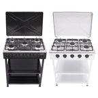 Portable 5-Burner Natural Gas Stove | Black, 2.5KW Per Burner, NG/LPG Compatible, Freestanding