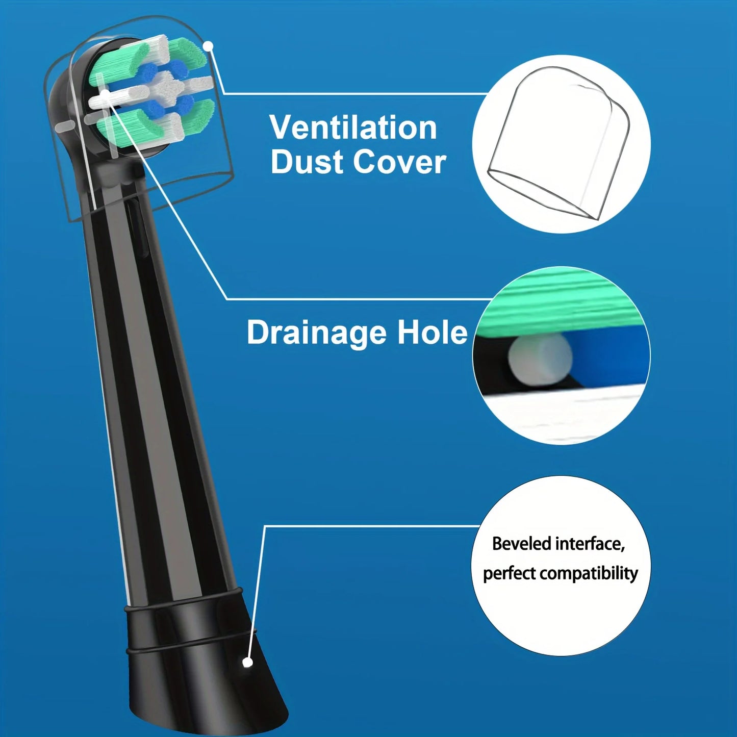 Toothbrush Heads Compatible with Oral B iO 3/4/5/6/7/8/9/10 Electric Toothbrushes, Replacement Toothbrush Heads for iO 4-12Pcs