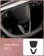For Tesla Model 3 Highland 2024 Car Accessories Steering Wheel Patch Decorative Protective Cover Sticker Steering Wheel Sticker
