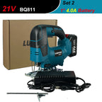 65mm 2900RPM Cordless Electric Jig Saw 3 Variable Speed 21V Battery Jigsaw Multifunctional Electric Tool