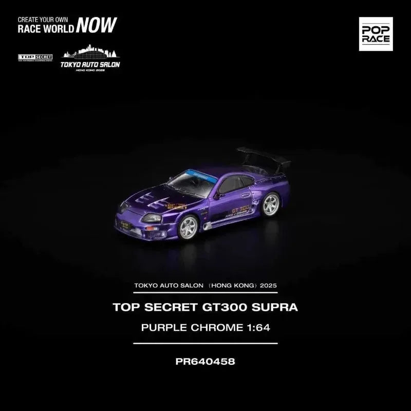 POP RACE 1:64 Tokyo Auto Salon Hong Kong 2025 RWB 997 Top Secret GT300 Supra NSX Diecast Car Model