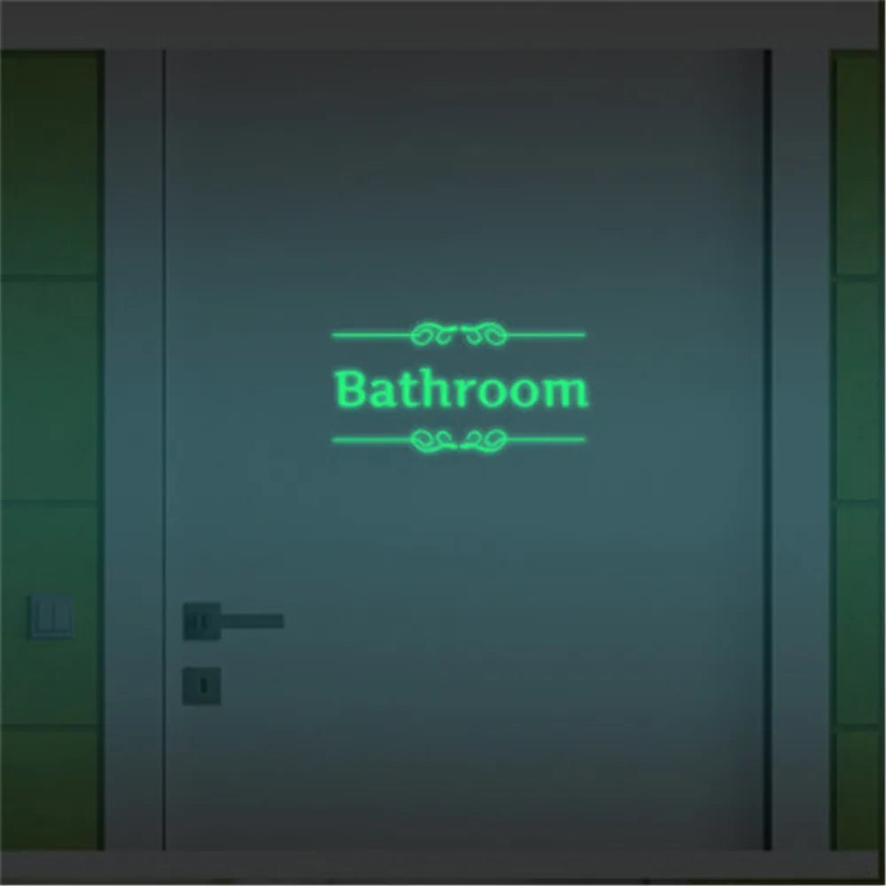 Wallpaster Bathroom Luminous Sticker Toilet Stickers Fluorescent Wallpaper Removable Sticker Wall Stickers For Living Room