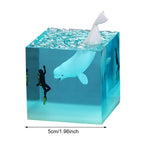 Whale Diver Ocean Decoration with Light Decorative Marine Whale Decor Beluga Killer Whale Megalodon Home Room Decor