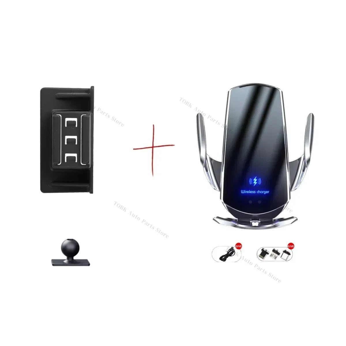 For Audi A6 C6 4F 2005-2011 Mobile Car Holder Fixed Bracket Base Special Car Phone Mount Wireless Charging Car Accessories