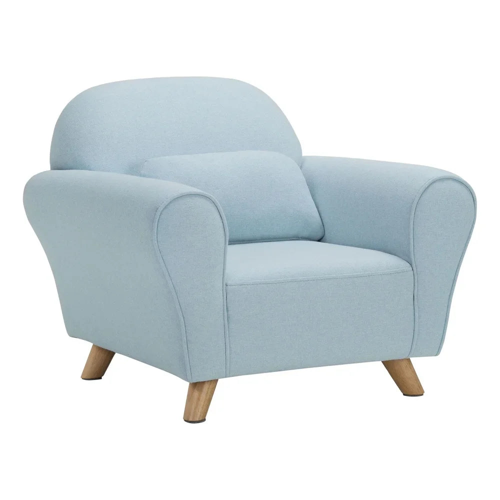 Children's Upholstered Accent Armchair Stylish Indoor Armchair Cozy Foam Filling Sturdy Wooden Frame Easy Assembly Kids Room