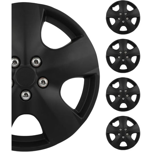 Hubcap Auto Tire Replacement Exterior Cap OEM Steel Wheel Hubcaps Wheel Cover Rim 15 Inch Set of 4 PP Hub Caps Universal Snap On