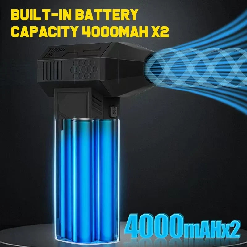 QiLiLai X3Max Handheld Mini Turbo Jet Fan,180000RPM Powerful air Blower Compressed air Duster for Car Dryer/PC/Home