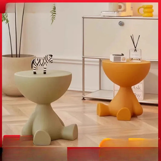 Creative sofa side table removable coffee table cream style simple household living room round table side table small table rack