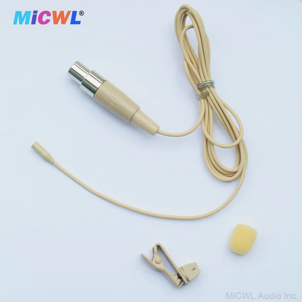 TL48 Very Very Mini Clip-On Lavalier Microphone For Sennheiser Shure MiPro AKG TA4F TA3F Dual Ear Hanging HeadMic 3.5mm TA4F