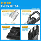 5KPa Cordless Mini Vacuum ， Rechargeable for Pet Hair, Dust in Home, Car & Office. Strong Suction for Sofa & Auto Detailing