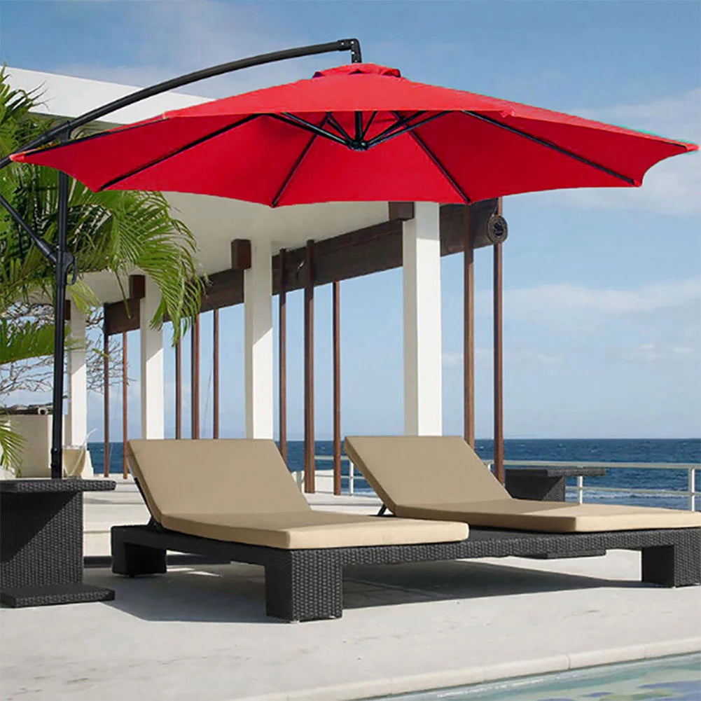 6 Bones Umbrella Replacement Canopy Without Stand 2m Parasol Umbrella Cover Waterproof UV Protection for Outdoor Beach Garden