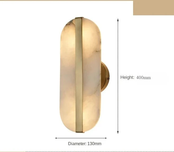 Nordic Modern Creative Marble Wall Lamp for Living Room Gold Copper Home Indoor Decoration LED Sconce Bedroom Bedside Round