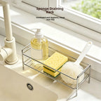 Stainless Steel Kitchen Sink Storage Rack Waterproof Anti-rust Cosmetic Storage Stand Non-Slip Save Space Dishcloth Organizer