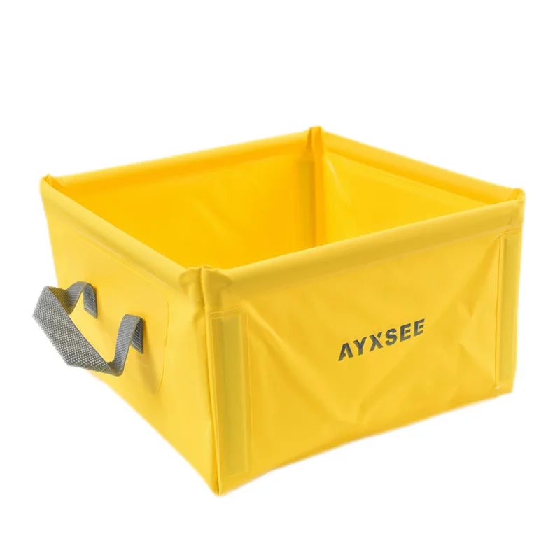 15L Portable Outdoor Travel Square Folding Basin Foldable Washing Dish Basin Feet Soaking Basin Car Bucket Easy To Fold bucket