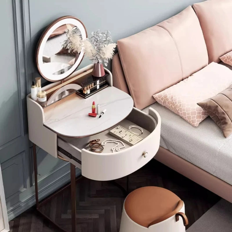 dressing table set with mirror vanity headdresses Mini dressing table Cabinet storage makeup drawers Suspended vanity headband
