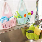 Kitchen Sink Sponge Drainer Storage Rack, Hanging Drain Basket, Bathroom Basin Organizer, Hanging Storage Hold Accessories