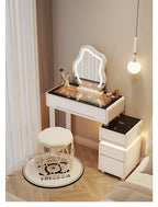Small apartment dresser bedroom 60CM modern cream style master chest makeup table hairstyle bedroom Drawers for clothes luxury
