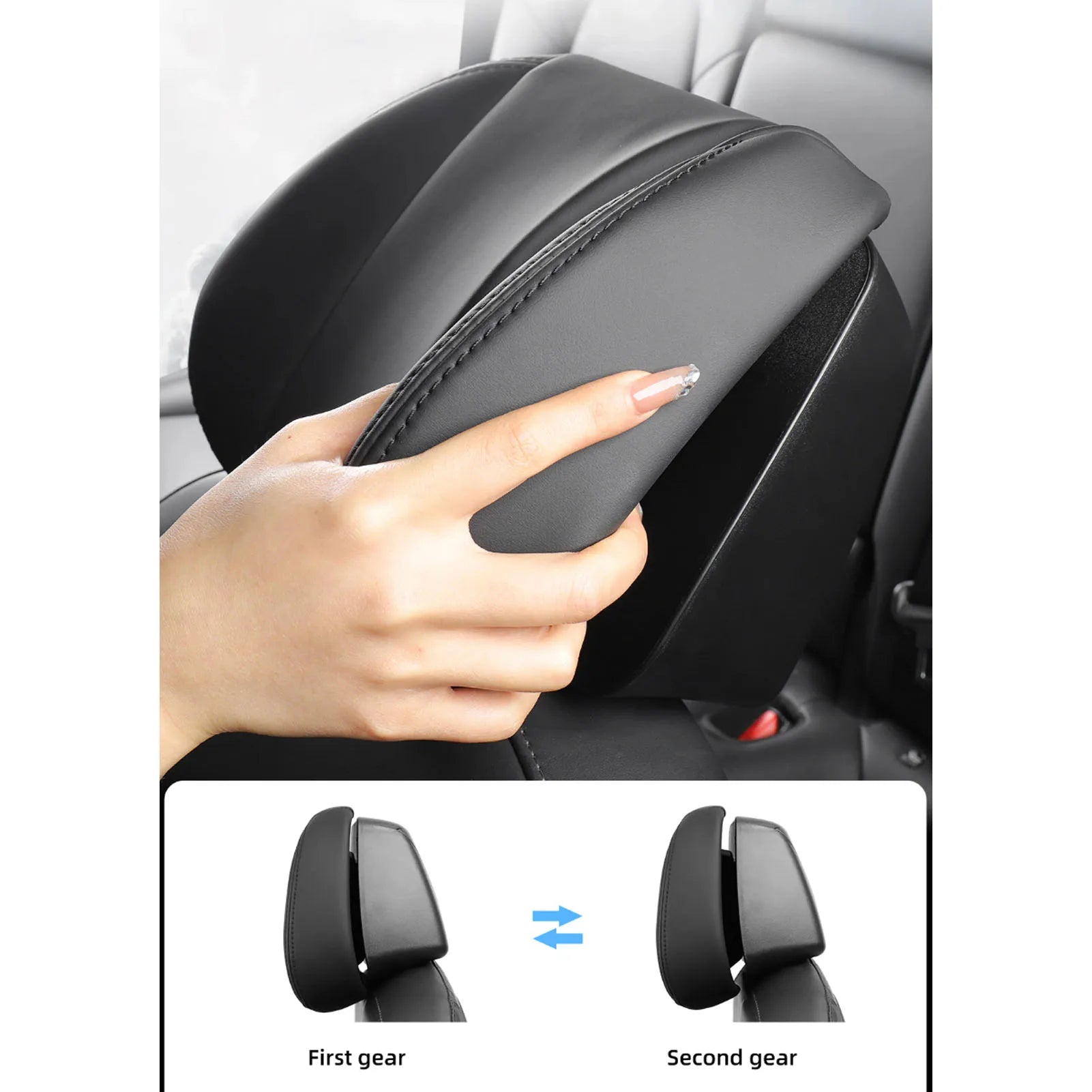 Car  Headrest 8 Way Adjustable Relieve Neck Fatigue Seat Headrest Replacement for   Y Car Seat Head Cushion