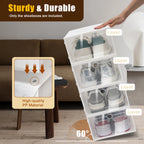 24-Pack Thick Transparent Shoe Boxes