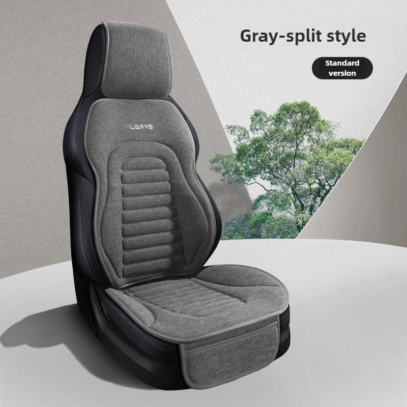 All-Season Linen Car Seat Covers Universal Fit for Sedans SUVs Trucks - Breathable Durable Comfortable Interior Accessories