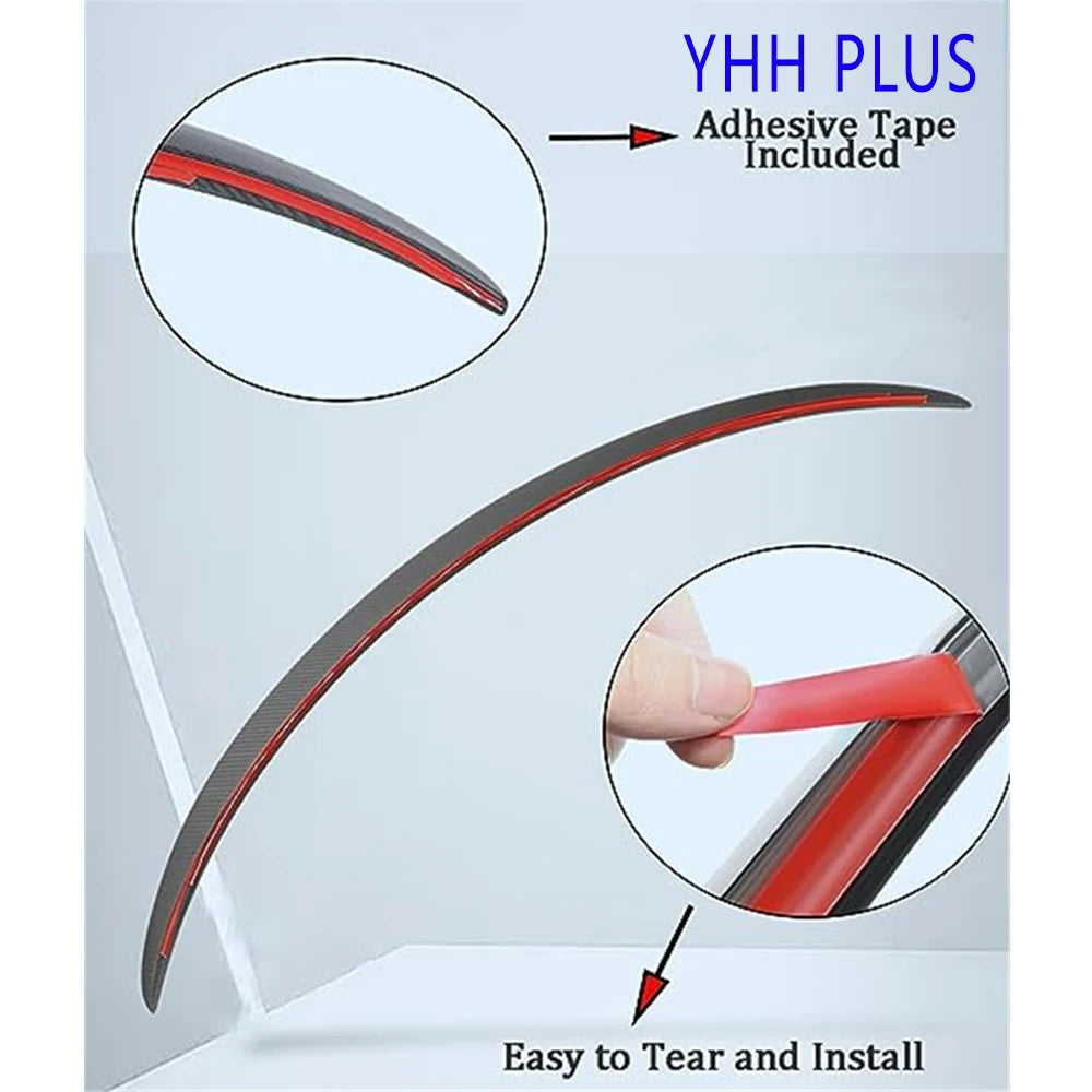 Real Carbon Fiber Spoiler For Tesla Mode Y Accessories Trunk Wing 2020-2024 Real Dry Carbon Original Model 3 Highland Exterior