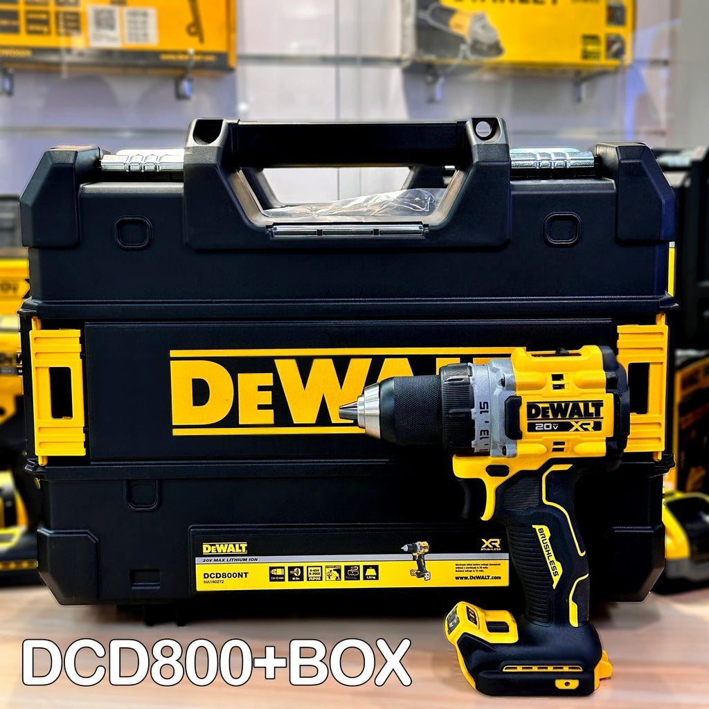 DEWALT 20V Brushless Cordless Compact Drill Driver DCD800 90N.m Rechargeable Original Electric Screwdriver Household Power Tools