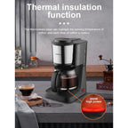 SK125 Drip Coffee Maker, Anti-Drip Pot, 900ML Quick Heating, Easy To Operate, Thermostatic Base, Household Tea