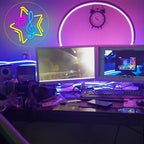 Note Neon Sign, Music Art Wall Led Sign Night Light, Usb Power Supply, Five-Pointed Star Sign, Bar, Music Room Decoration.