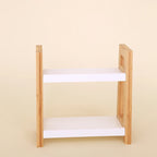 Japanese Minimalist Bamboo Kitchen Spice Rack Multi-Functional Storage Organizer for Tabletop Counter Shelf