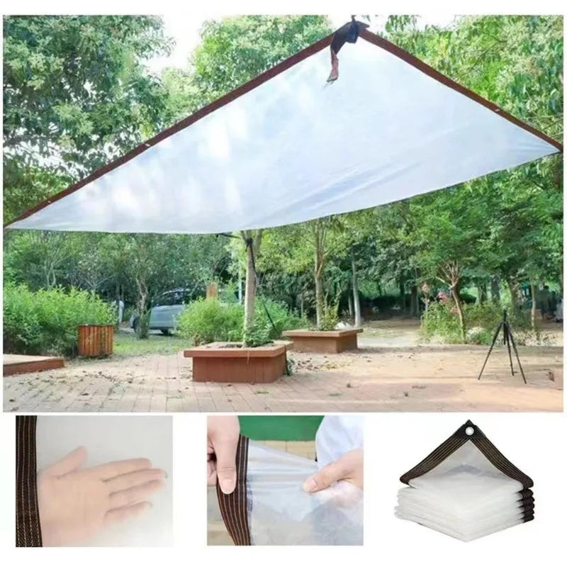 Transparent Multifunctional Rainproof Cloth PE Waterproof Tarpaulin Balcony Rain Protection Outdoor Windproof Plastic Cloth