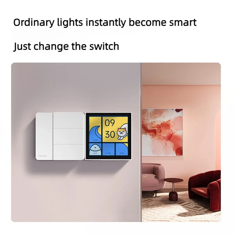 Aqara Smart Wall Switch Z1 More Control Zigbee 3.0 Compatible with Single Live/Neutral Wire Design Supports Mi home HomeKit APP