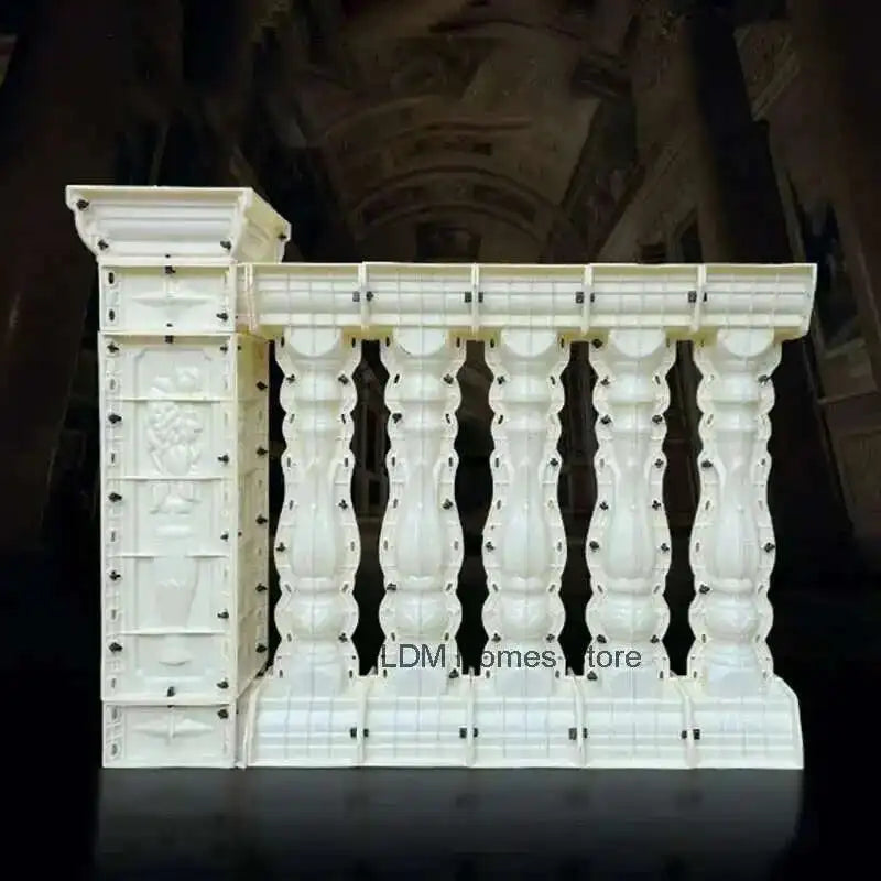 Home Garden Balcony Guardrail Vase Column Roman Column Molds Modern Cement Railing Building Mold European Villa Fence Handrail