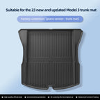 For Tesla Model 3 Highland Floor Mats 2024 Car Accessories TPE Waterproof Foot Pad Front Rear Trunk Mat Rear Seat Backrest Pad