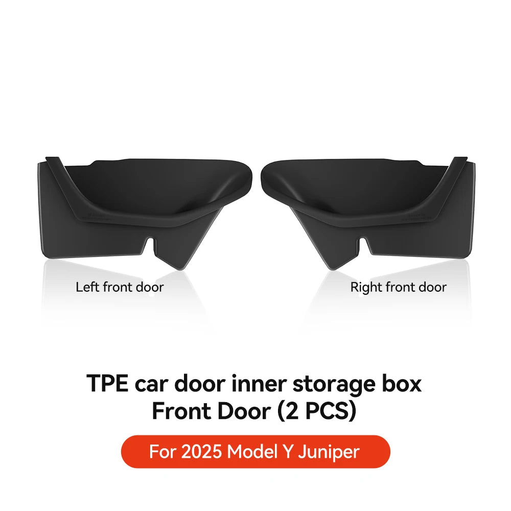 YZ For Tesla Model Y Juniper Model 3 Highland Door Side Storage Box Full-Cover Front and Rear Interior Storage Box Accessories