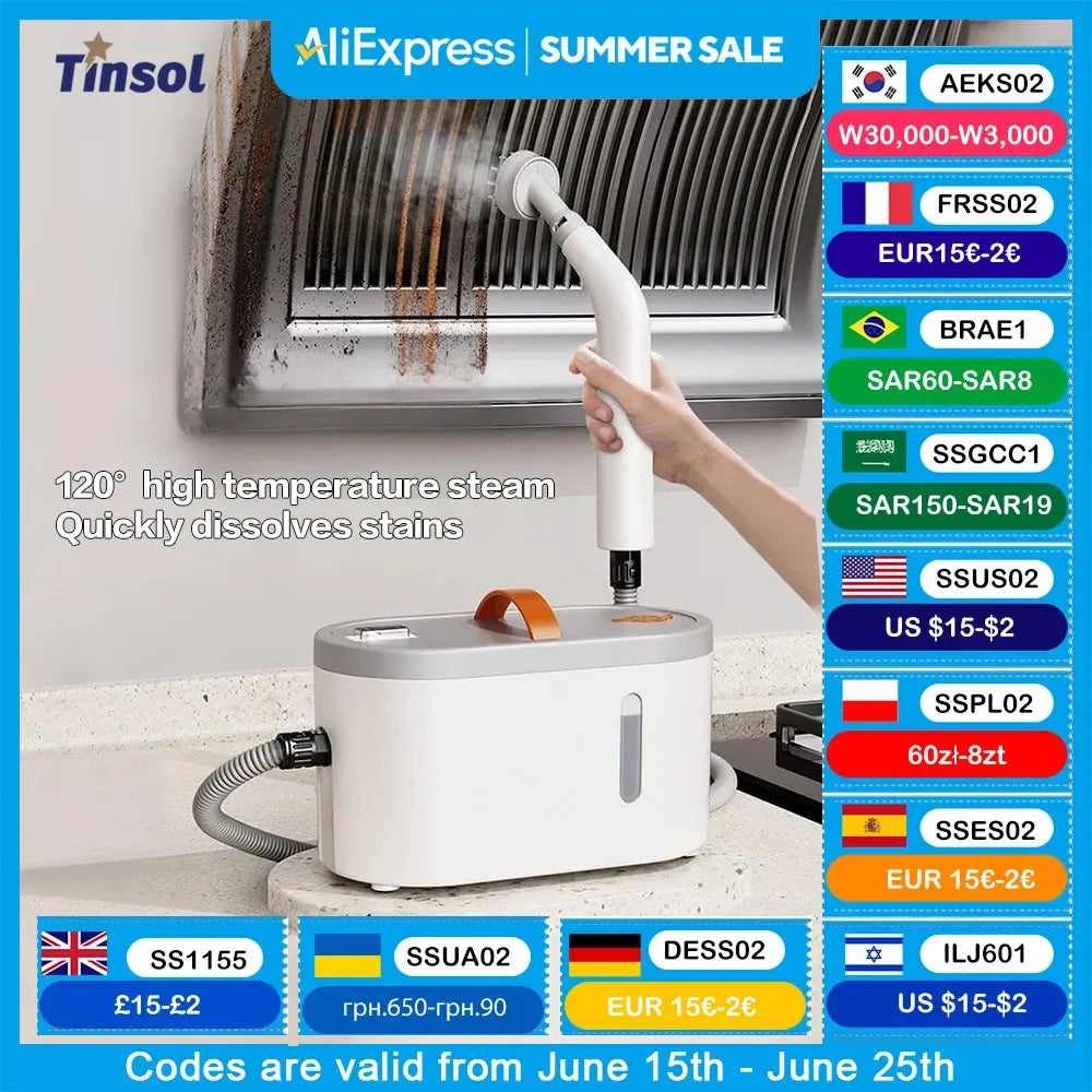 New Handheld High Temperature Steam Cleaner Kitchen Hood Cleaner for Deep Cleaning and Sanitising Electric Steam Cleaner