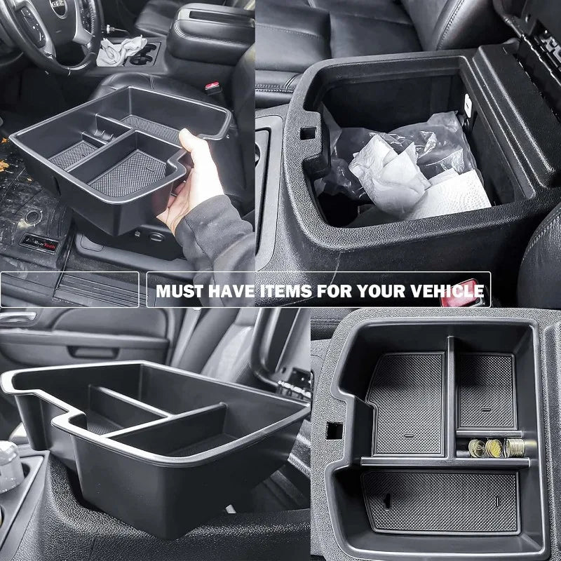 Console Organizer Compatible with 2007-2014 GMC Sierra 2500 3500/Chevy Silverado 2500 3500/Tahoe/Yukon XL/Suburban 1500 & 07-13