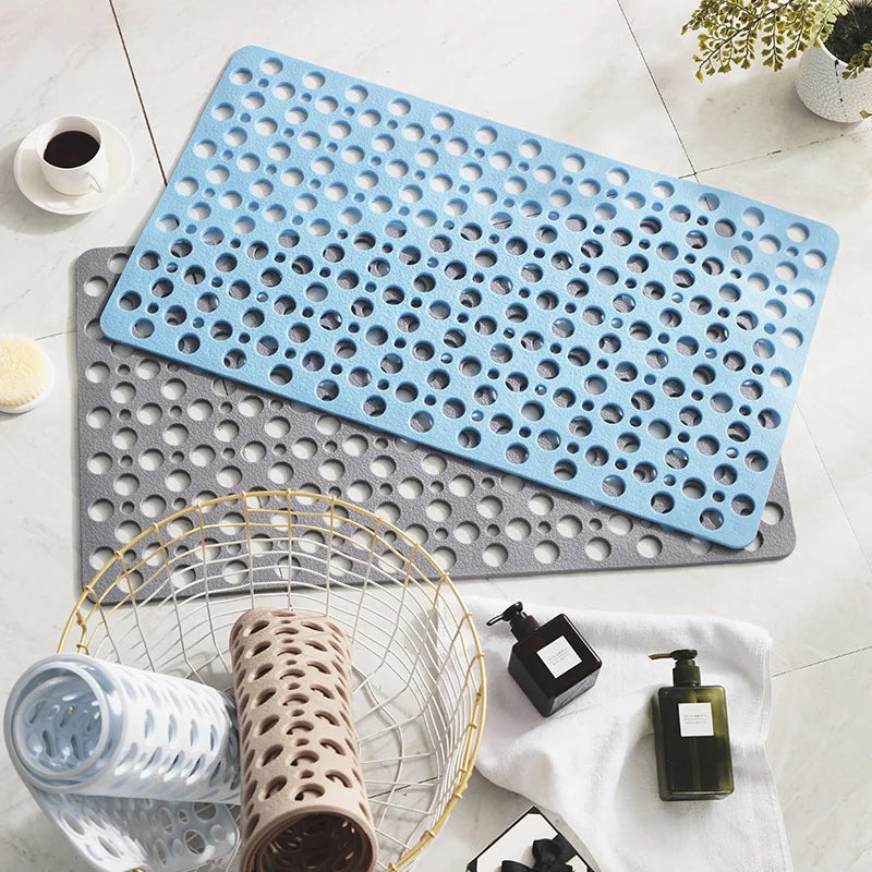 Shower Bath Mat Environmental Protection Tasteless TPE Toilet Household Bathtub Bathroom Hollow Hydrophobic Thicken AntiSlip Pad