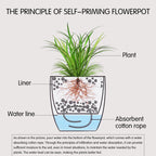 Self-Watering Planter Pots with Water Level Meter Pots Self-Absorbent Planter Plant Pot Plant Container Home Office Decor