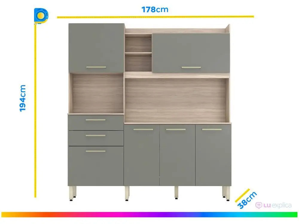 Demóbile Select 2 Drawers Compact Kitchen