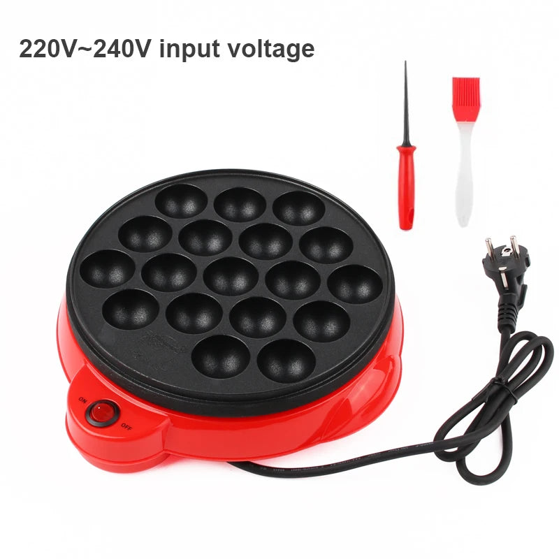 110V/220V Chibi Maruko Baking Machine Electric Takoyaki Maker Donut Octopus Ball 18 Holes Grill Pan Professional Cooking Tools