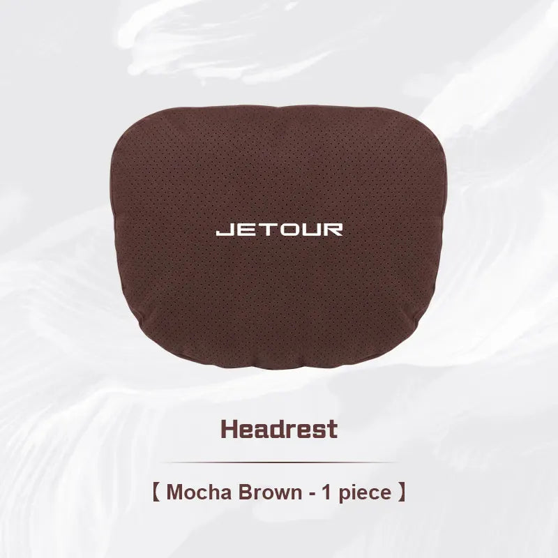 For CHERY JETOUR t2 t3 X70 X70S X70M X90 PLUS X95 Car Headrest Lumbar Support Seat Neck Pillow Breathable Suede Pillow Accessory