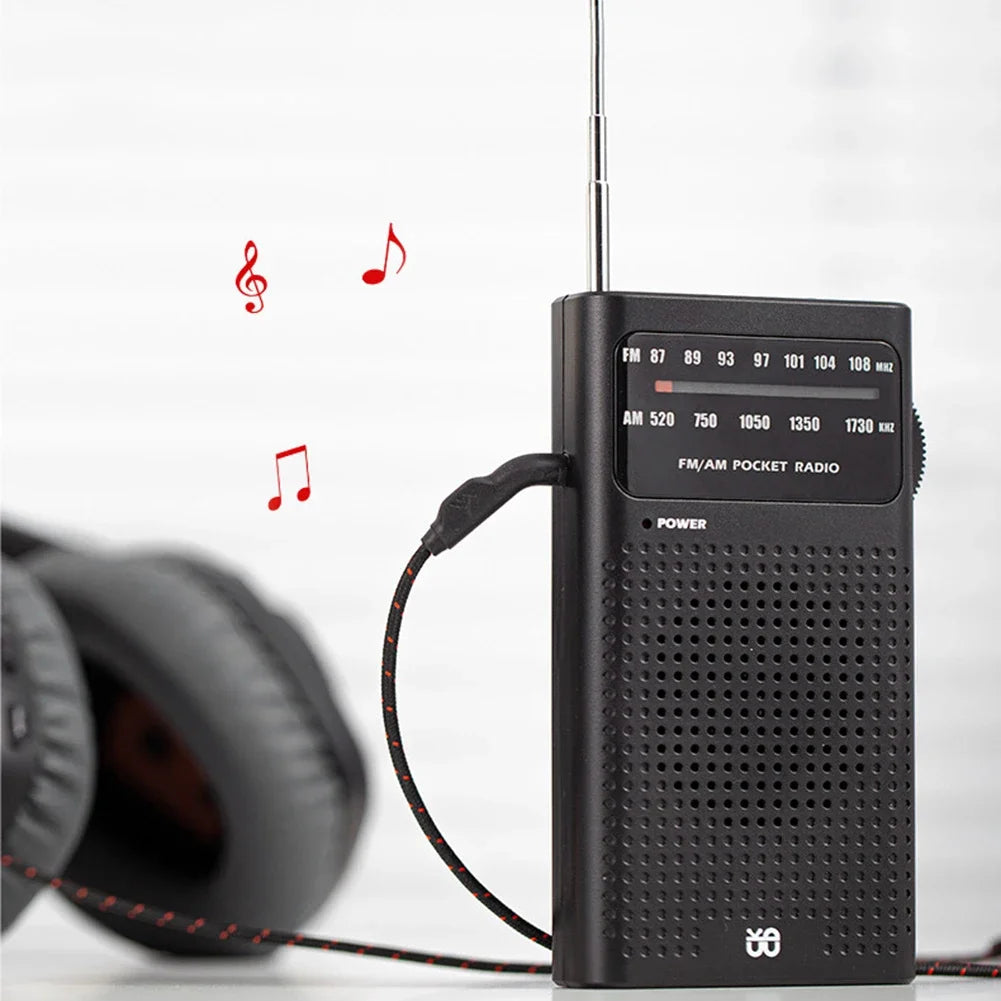 Portable Mini Radio Full Band FM/AM/SW Battery Operated Radio Player with Telescopic Antenna Emergency Radio Built-in Speaker